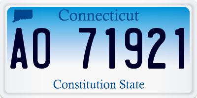 CT license plate AO71921