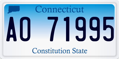CT license plate AO71995