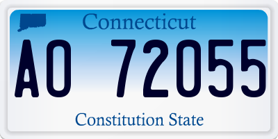 CT license plate AO72055