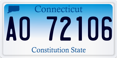 CT license plate AO72106