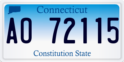 CT license plate AO72115