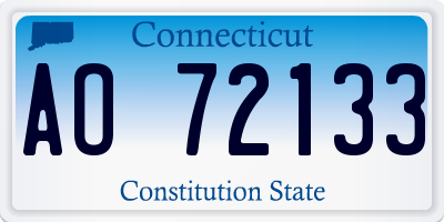 CT license plate AO72133