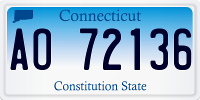 CT license plate AO72136