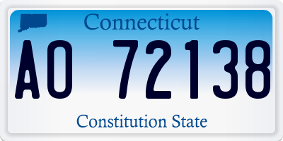 CT license plate AO72138