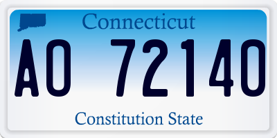 CT license plate AO72140