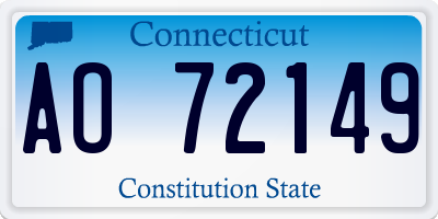 CT license plate AO72149