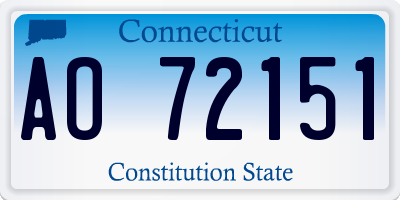 CT license plate AO72151