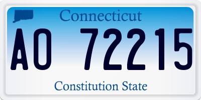 CT license plate AO72215