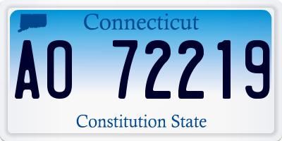 CT license plate AO72219