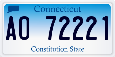 CT license plate AO72221