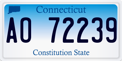 CT license plate AO72239