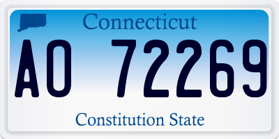 CT license plate AO72269