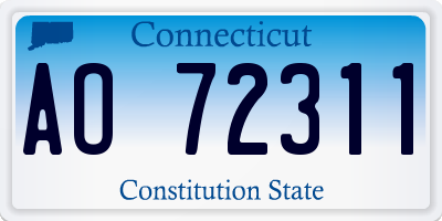 CT license plate AO72311