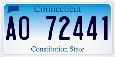 CT license plate AO72441