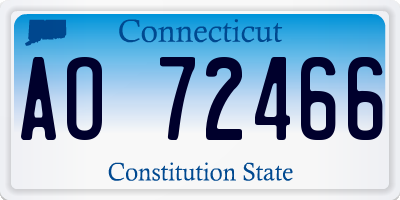 CT license plate AO72466