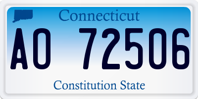 CT license plate AO72506