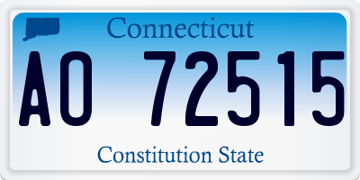 CT license plate AO72515