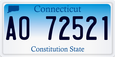 CT license plate AO72521