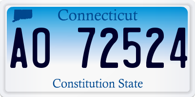 CT license plate AO72524