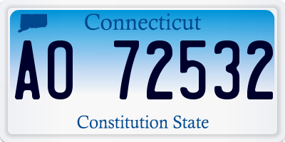 CT license plate AO72532