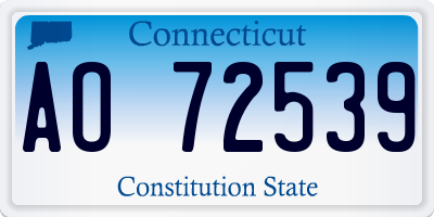 CT license plate AO72539