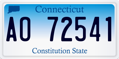 CT license plate AO72541