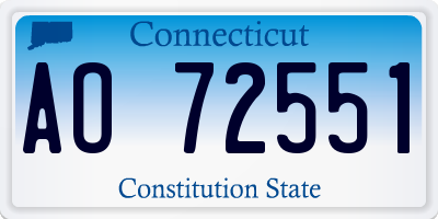 CT license plate AO72551
