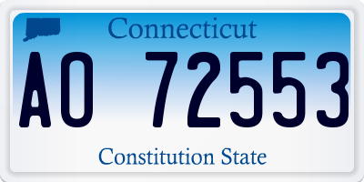 CT license plate AO72553