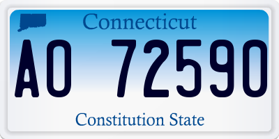 CT license plate AO72590