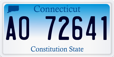 CT license plate AO72641