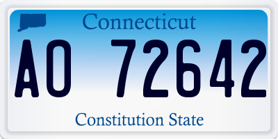 CT license plate AO72642