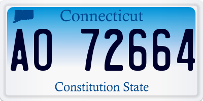 CT license plate AO72664