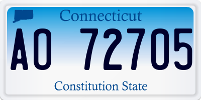 CT license plate AO72705