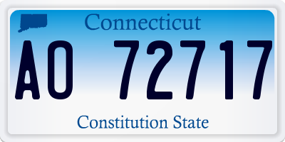 CT license plate AO72717