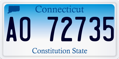 CT license plate AO72735