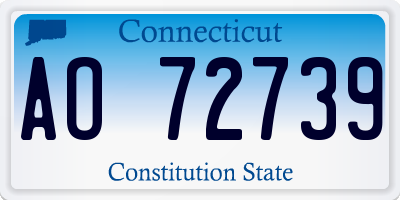 CT license plate AO72739