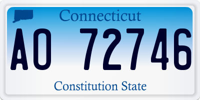 CT license plate AO72746