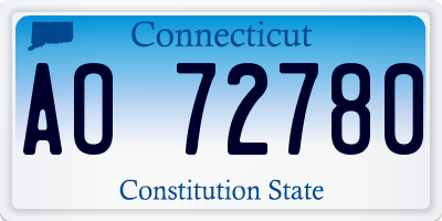CT license plate AO72780