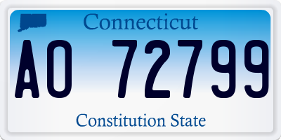 CT license plate AO72799