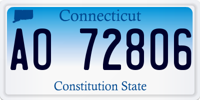 CT license plate AO72806