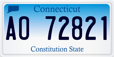 CT license plate AO72821