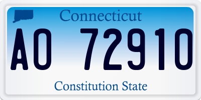 CT license plate AO72910