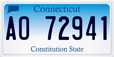 CT license plate AO72941