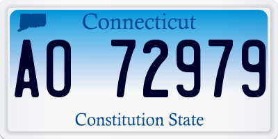 CT license plate AO72979
