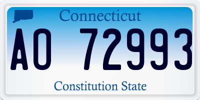 CT license plate AO72993