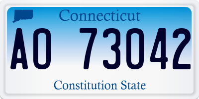 CT license plate AO73042