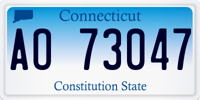 CT license plate AO73047