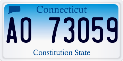 CT license plate AO73059