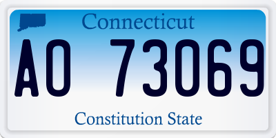 CT license plate AO73069