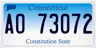 CT license plate AO73072